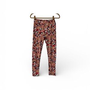 LuLaRoe Disney Pink and Black Patterned Leggings